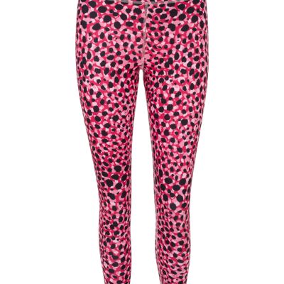 Pantalones de yoga ecológicos con estampado de guepardo rosa de Glamour Puss