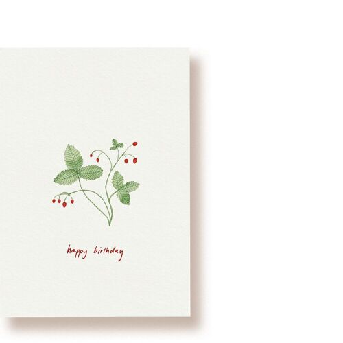 birthday strawberries | Postkarte