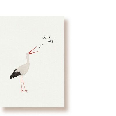 Storch - it´s a baby | Postkarte