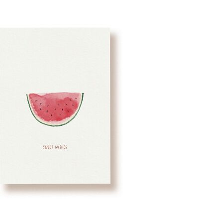 Melón - dulces deseos | tarjeta postal