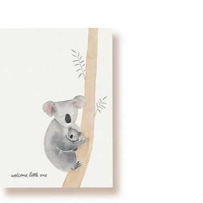Koala - bienvenido pequeño | tarjeta postal