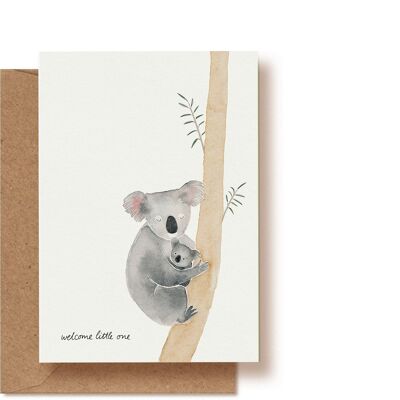 Koala - bienvenue petit | Carte de voeux