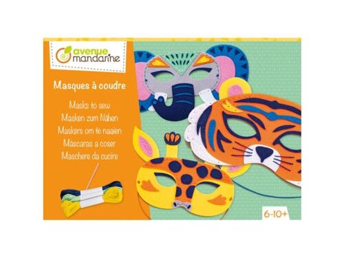 Boîte créative, Masques à coudre, Animaux de la savane