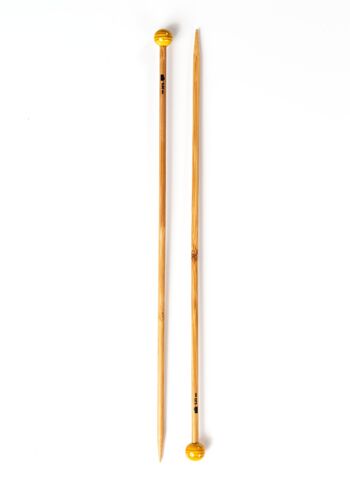 Aiguilles en bambou embout fantaisie, 33 cm n°5.5 2