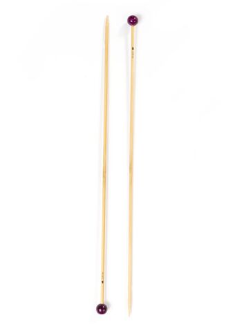 Aiguilles en bambou embout fantaisie, 33 cm n°3.5 2