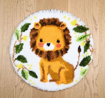 Kit tapis Petit lion, point noué, 55 cm 2