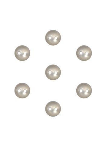 Lot de 7 boutons boule effet nacré Ø 9mm Beige