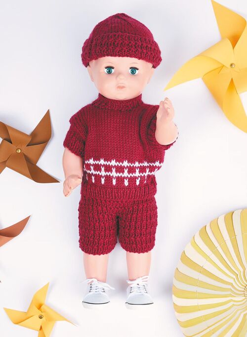 Kit tenue à tricoter escapade, Louis, 40 cm