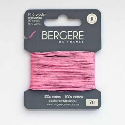 Hilo de bordar laurel rosa 100% algodón, 10 metros, Bergère de France