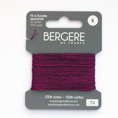 Hilo de bordar morado 100% algodón, 10 metros, Bergère de France