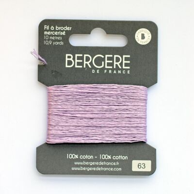 Hilo de bordar morado 100% algodón, 10 metros, Bergère de France