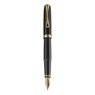 Excellence A2 Fountain Pen lacquered black gold