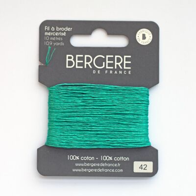 Hilo de bordar Celadón 100% algodón, 10 metros, Bergère de France