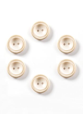 Lot de 6 boutons dorés blanchis Ø 22 mm