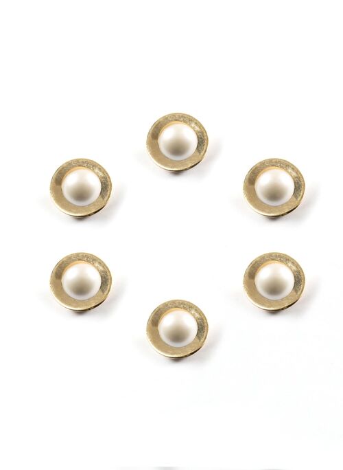 Lot de 6 boutons bijou perle ø 18 mm