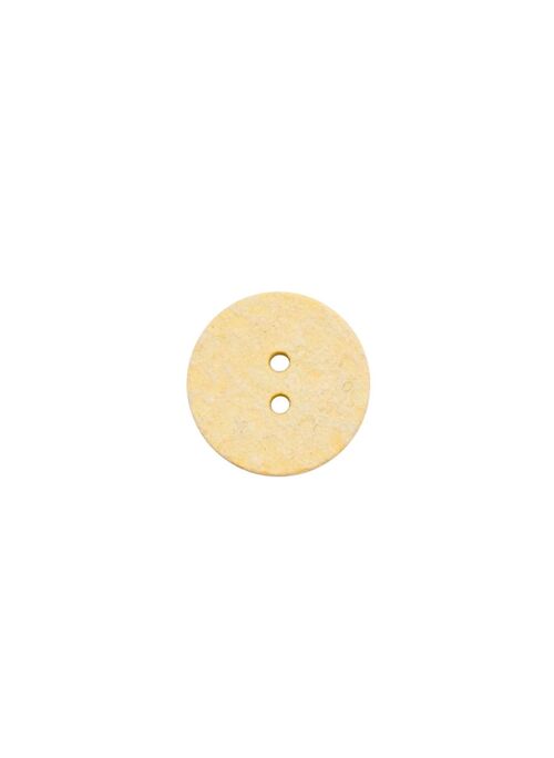 Lot de 6 boutons coton recyclé jaune Ø 18 mm