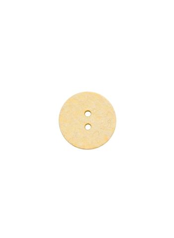 Lot de 6 boutons coton recyclé jaune Ø 18 mm 1