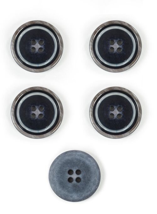 Lot de 5 boutons noir Ø 22 mm