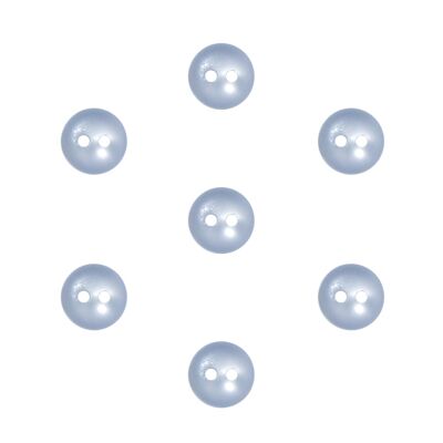 Set di 7 bottoni a sfera effetto perla Ø 9 mm Blu