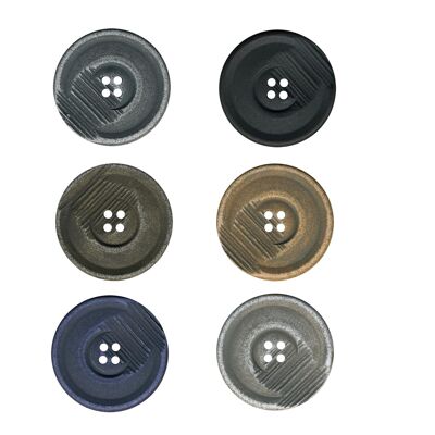 Lot de 6 boutons Ø 30 mm ambré