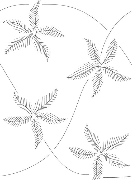 Lot de 3 planches dessins feuilles, 22 x 30 cm, Bergère de France