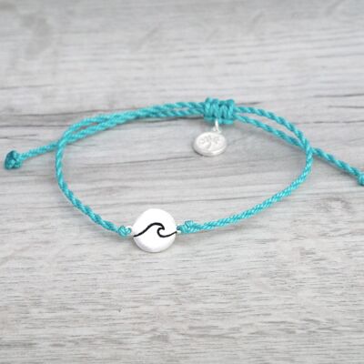 The Wave Project Engraved Wave Bracelet - Turquoise
