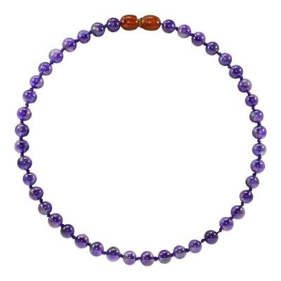 Amethyst - Baby natural stone necklace
