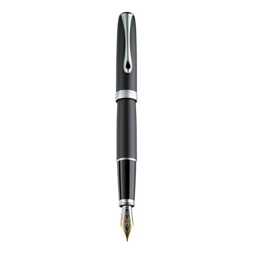 Stylo Plume Excellence A2 lapis noir mat chrome 14 ct