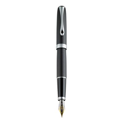 Excellence A2 fountain pen lapis matt black chrome 14 ct