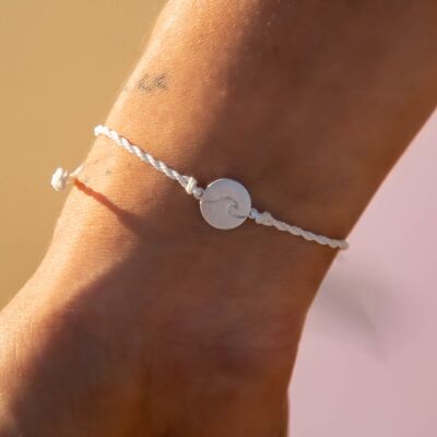 The Wave Project Engraved Wave Bracelet - White