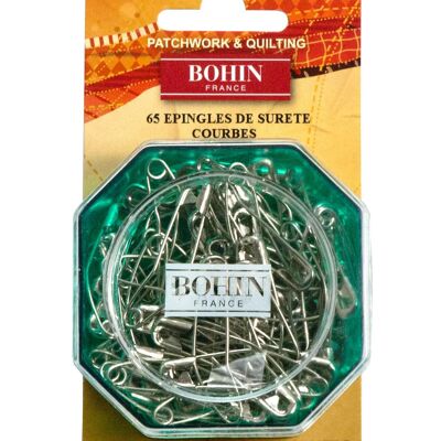 Boite de 65 épingles courbes n°2-39 mm