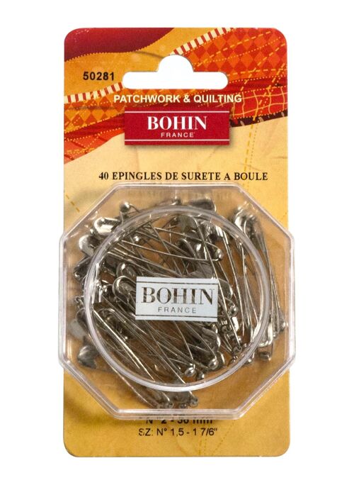 Boite de 40 épingles de suretés boules n°2