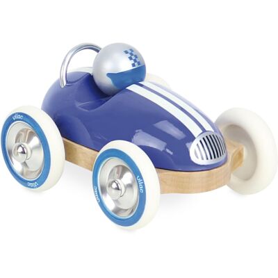 Auto in legno, roadster vintage blu