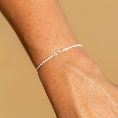 The Wave Project Miniature Wave Bracelet - White