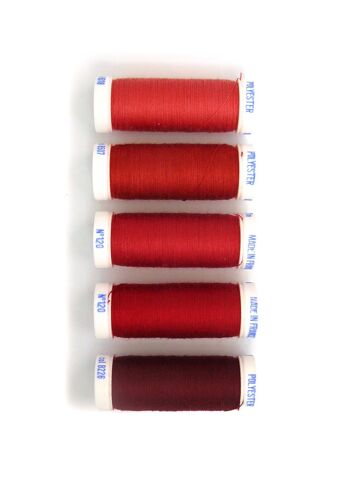 Fil à coudre polyester 5 fusettes de 100 m, assortiment 1