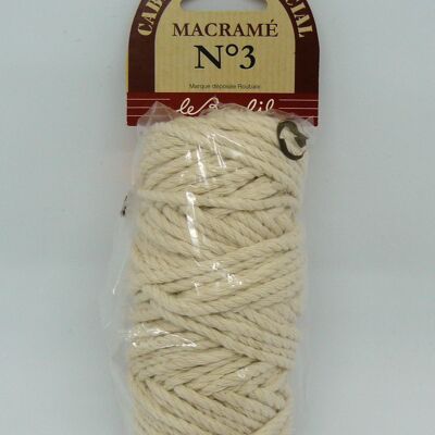Hilo de algodón para Macramé n°3 natural