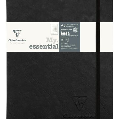 Schwarzes Notizbuch „Age Bag“, 14,8 x 21 cm