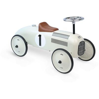 Porteur voiture vintage nacre