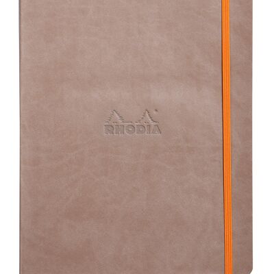 Cuaderno Rhodiarama color topo suave, 19 x 25 cm