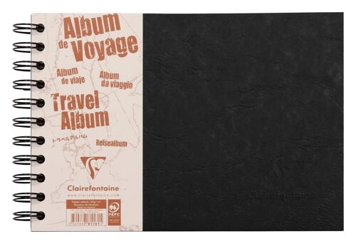 Album de voyage Age bag noir, 21 x 14,8 cm