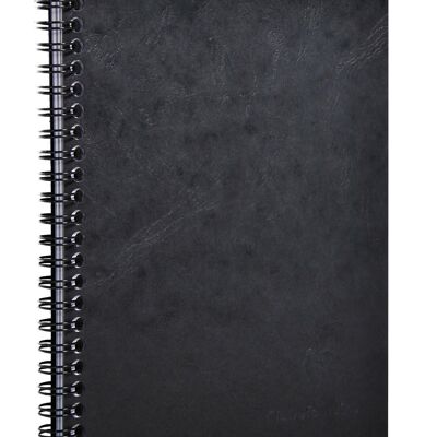 Cuaderno americano 3 bolsillos negro, 14,8 x 21 cm