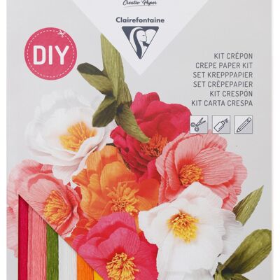 Kit de flores de papel crepé