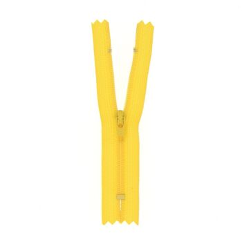 Fermeture nylon non séparable jaune, 30 cm