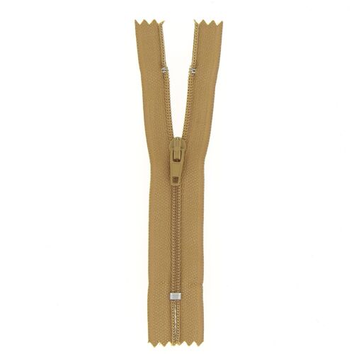 Fermeture nylon non séparable camel, 30 cm