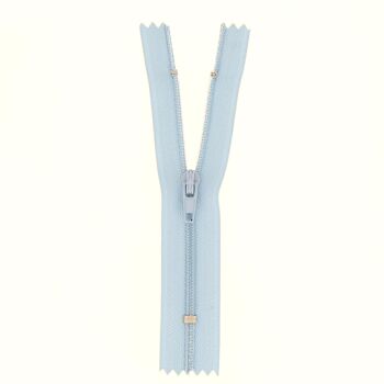 Fermeture nylon non séparable bleu ciel, 12 cm