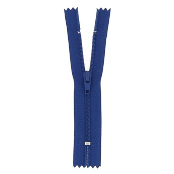 Fermeture nylon non séparable bleu jean, 18 cm