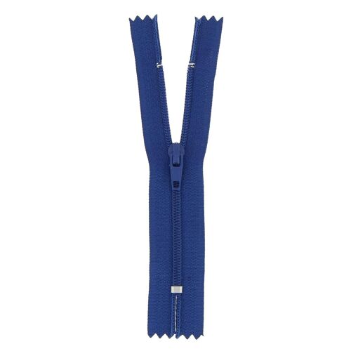 Fermeture nylon non séparable bleu jean, 15 cm