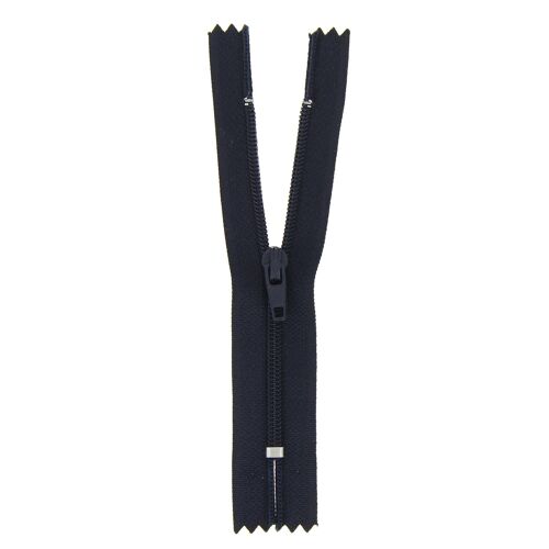 Fermeture nylon non séparable bleu marine, 20 cm