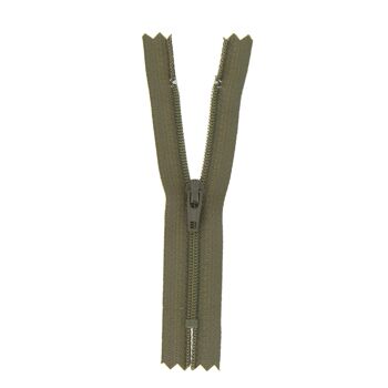 Fermeture nylon non séparable kaki, 60 cm