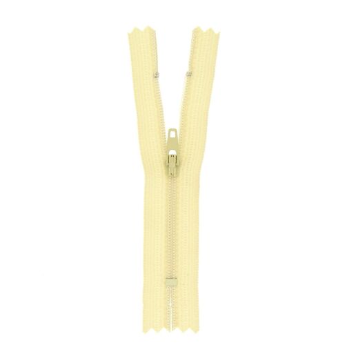 Fermeture nylon non séparable crème, 20 cm